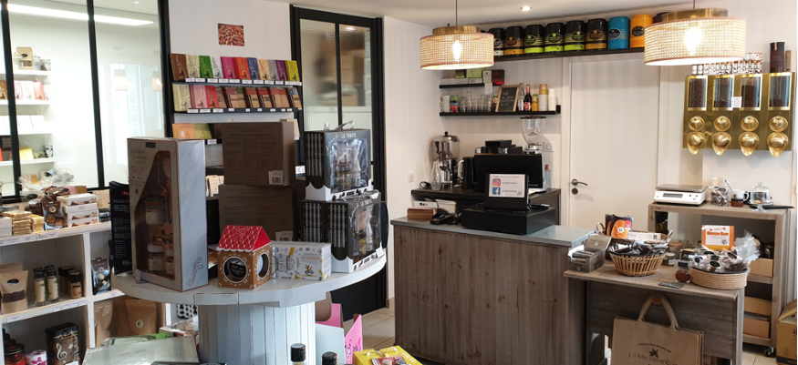 intérieur de la chocolaterie de l île d'Yeu.